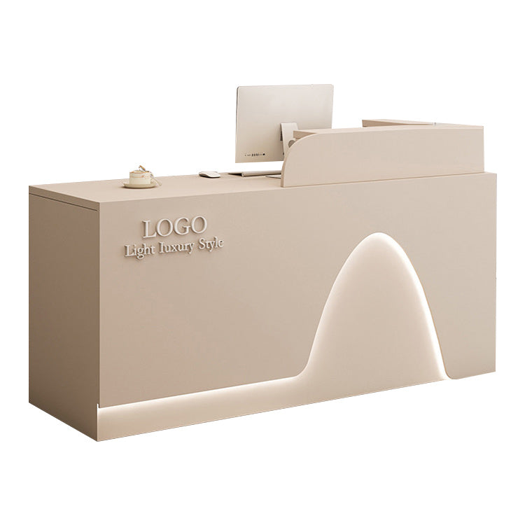 レジカウンター カウンター 受付台 フロント 引き出し キーボードトレイ 配線穴 ベージュ カスタマイズ可能 JDQT-N022