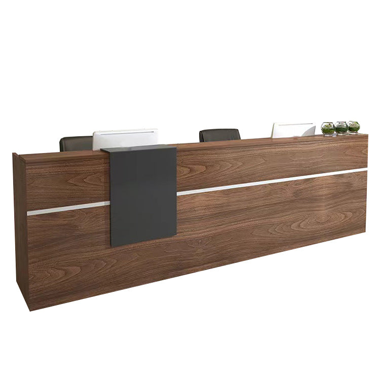 受付カウンター フロント レジカウンター 鍵ロック 引き出し収納 大容量収納 ウォールナット カスタマイズ可能 JDQT-N013