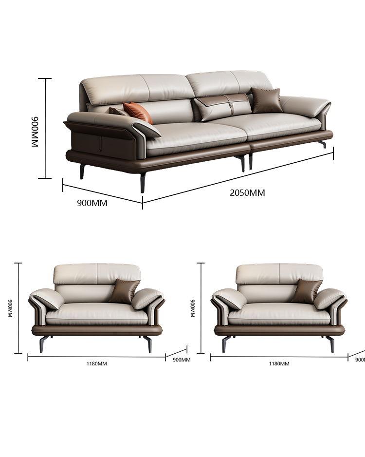 応接ソファ レザーソファ リビング用 1人掛け 3人掛け パイン材フレーム 人間工学 通気性 おしゃれ シンプル カーキ JDSF-N027