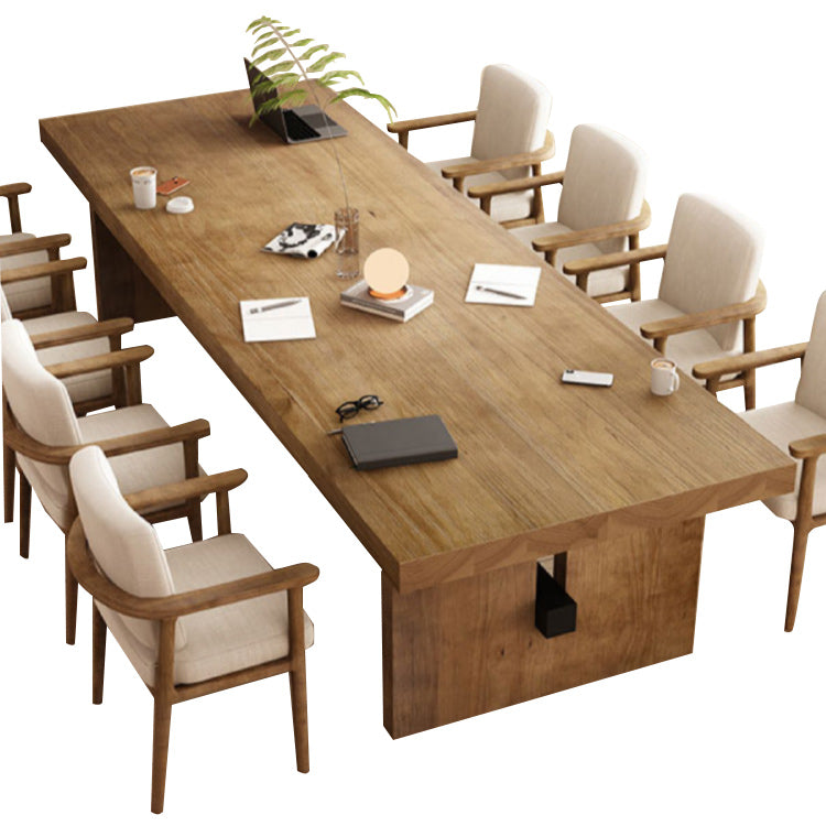 会議用テーブル ミーティングテーブル 木製テーブル 天然木 パイン 木目調 厚手 シンプル ナチュラル カスタマイズ可能 HYZ-N020