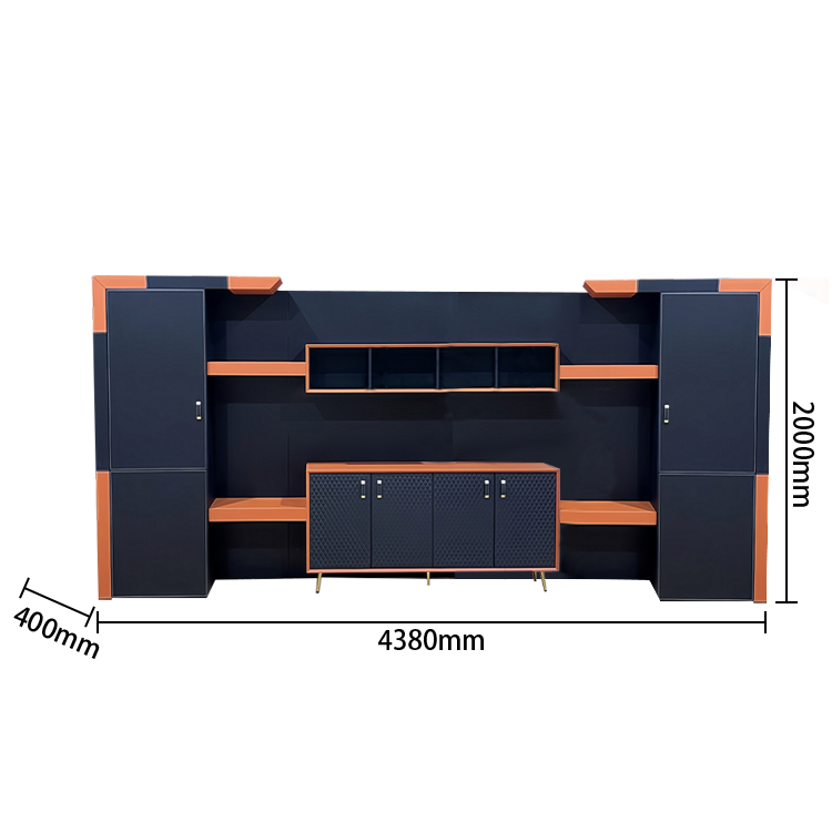 ワークデスク オフィスデスク 社長机 昇降可能デスク 電動昇降デスク 引き出し 大容量収納 オレンジ カスタマイズ可能 LBZ-N023