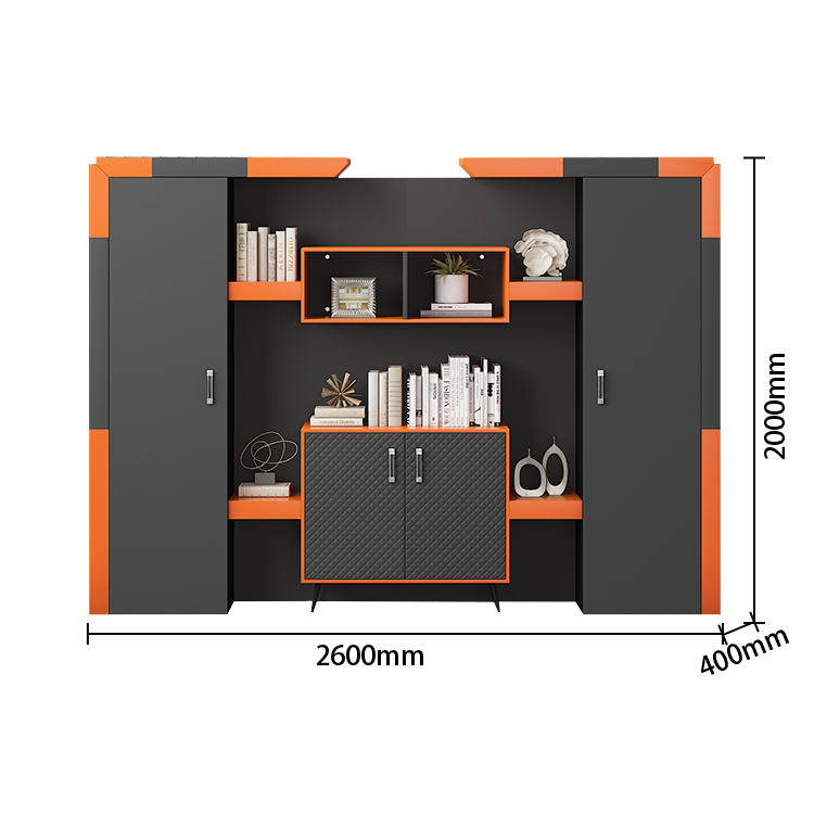 ワークデスク オフィスデスク 社長机 昇降可能デスク 電動昇降デスク 引き出し 大容量収納 オレンジ カスタマイズ可能 LBZ-N023