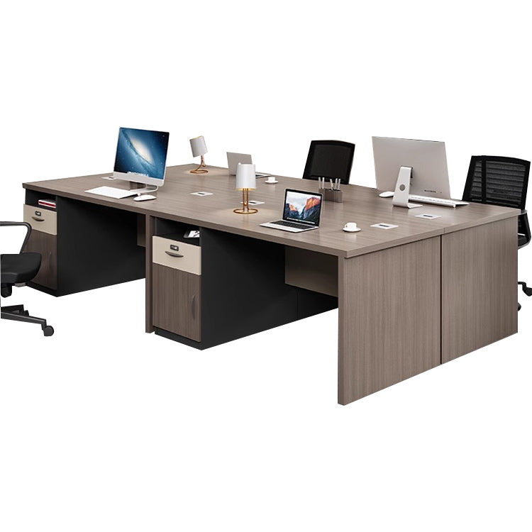 オフィスデスク 事務机 片袖デスク 役員デスク 配線ボックス ダイヤル錠 シンプル 快適 ウォールナット カスタマイズ可能 YGZ-N010