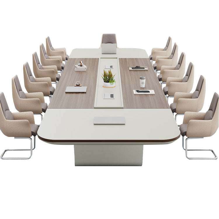 会議テーブル ミーティングテーブル 会議机 会議用 商談用 焼付塗装 配線ボックス ウォールナット カスタマイズ可能 HYZ-N008