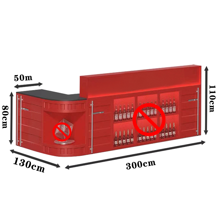 バーカウンター カウンター 受付カウンター 居酒屋カウンター レジカウンター オシャレカウンター 小物置台 広い天板 オープン収納 引き出し付き 大容量収納スペース 高品質 スチール カスタマイズ JDQT-N011