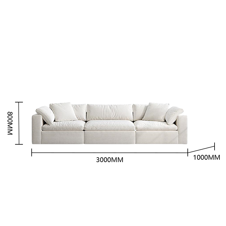 リビングソファ ロータイプ 在宅用 2人掛け 3人掛け 取り外す 人間工学 柔らかい 快適 ホワイト カスタマイズ可能 JYSF-N007