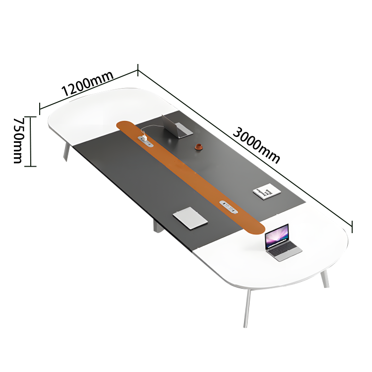 会議テーブル ミーティングテーブル 会議室用 事務用 エッジ加工 シンプル 快適 カーキ ブラック カスタマイズ可能 HYZ-N005