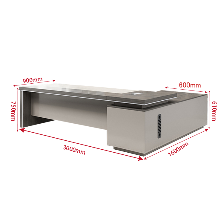 ワークデスク オフィスデスク エグゼクティブデスク 社長机 事務用 作業用 配線ボックス ウォールナット カスタマイズ可能 LBZ-N012