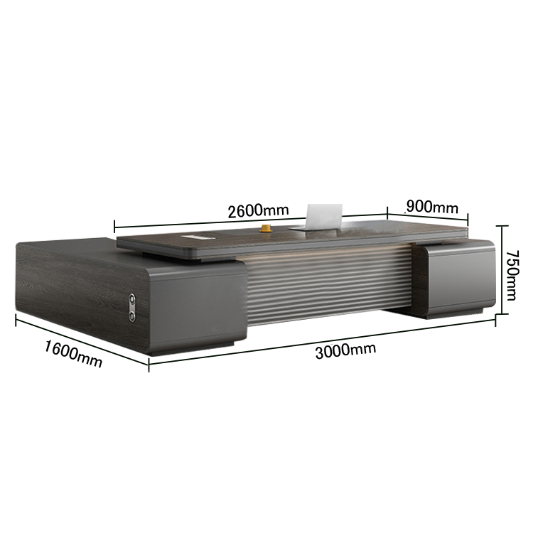 役員デスク ワークデスク オフィスデスク エグゼクティブデスク 冷却ファン 配線ボックス 高級感 カスタマイズ可能 LBZ-N017