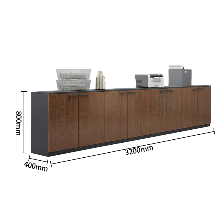 オフィスキャビネット オフィス収納 収納家具 オフィス用 大容量収納 収納庫 ウォールナット グレー カスタマイズ可能 BGCWG-N070