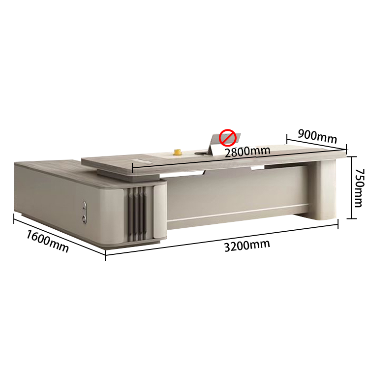 ワークデスク オフィスデスク エグゼクティブデスク 社長机 R加工 焼付塗装 配線ボックス 高級感 カスタマイズ可能 LBZ-N010