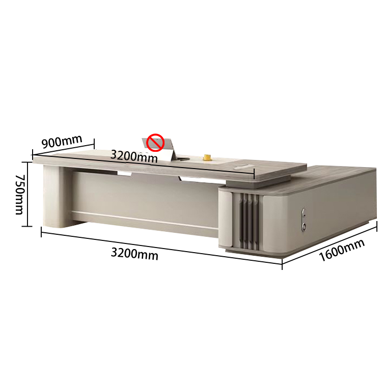 ワークデスク オフィスデスク エグゼクティブデスク 社長机 R加工 焼付塗装 配線ボックス 高級感 カスタマイズ可能 LBZ-N010