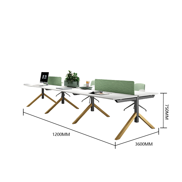 オフィスデスク 役員デスク 大型デスク パソコンデスク 仕事用 作業用 事務用 丈夫な脚 仕切りパネル 広い天板 八字型構造 下肢空間 耐荷重 安定性 おしゃれ 洗練 ナチュラル カスタマイズ可能 YGZ-YDD-N006