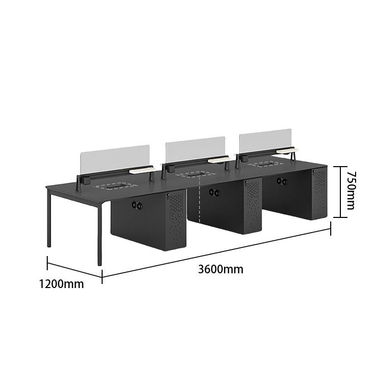 オフィスデスク ワークデスク 作業机 片袖デスク ダイヤル錠付き 収納便利 サイドキャビネット 大容量 おしゃれ ブラック YGZ-N056