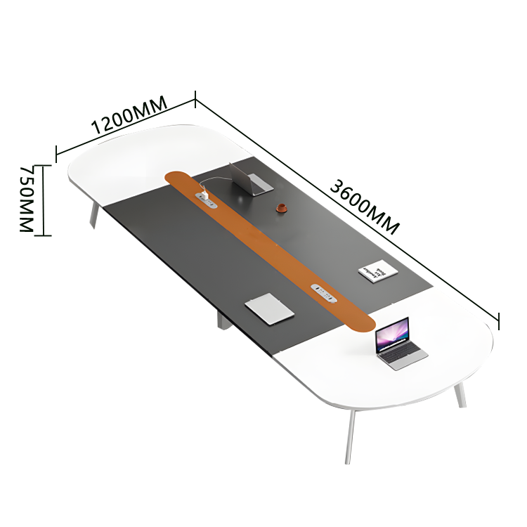 会議テーブル ミーティングテーブル 会議室用 事務用 エッジ加工 シンプル 快適 カーキ ブラック カスタマイズ可能 HYZ-N005