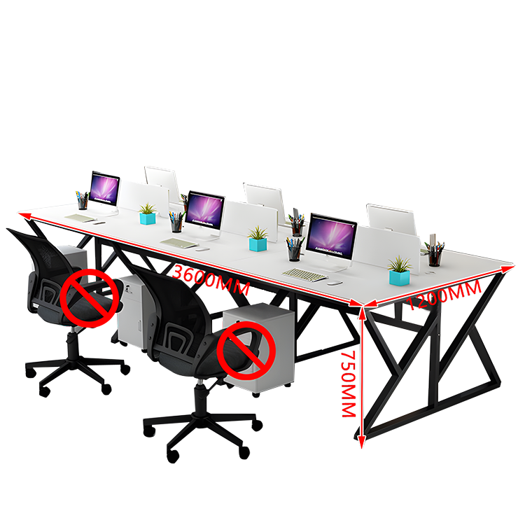 オフィスデスク ワークデスク 自由組み合わせデスク 仕切りパネル 配線穴 スチールフレーム シンプル カスタマイズ可能 YGZ-N024