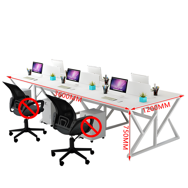 オフィスデスク ワークデスク 自由組み合わせデスク 仕切りパネル 配線穴 スチールフレーム シンプル カスタマイズ可能 YGZ-N024