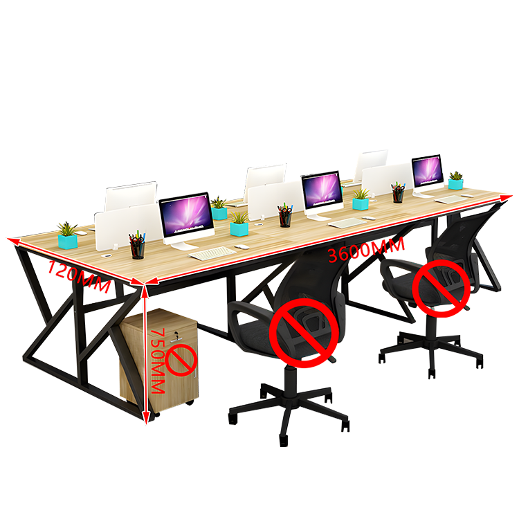 オフィスデスク デスク ワークデスク 自由組み合わせデスク 仕切りパネル 配線穴付き 快適なチェア 厚手の天板 スチール製フレーム 優れた機能性 厚手 シンプル 快適 カスタマイズ可能 YGZ-N024