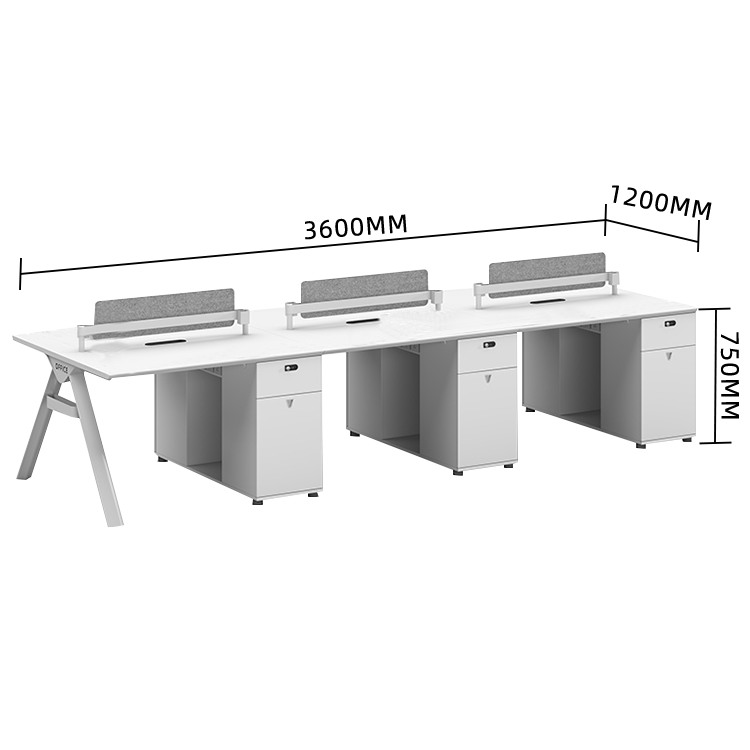 オフィスデスク 片袖デスク 役員デスク ダイヤル錠 大容量収納 サイドキャビネット 機能的 ホワイト カスタマイズ可能 YGZ-N017