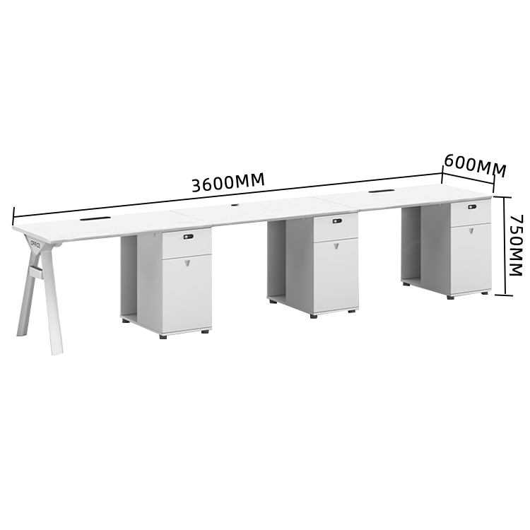 オフィスデスク 片袖デスク 役員デスク ダイヤル錠 大容量収納 サイドキャビネット 機能的 ホワイト カスタマイズ可能 YGZ-N017