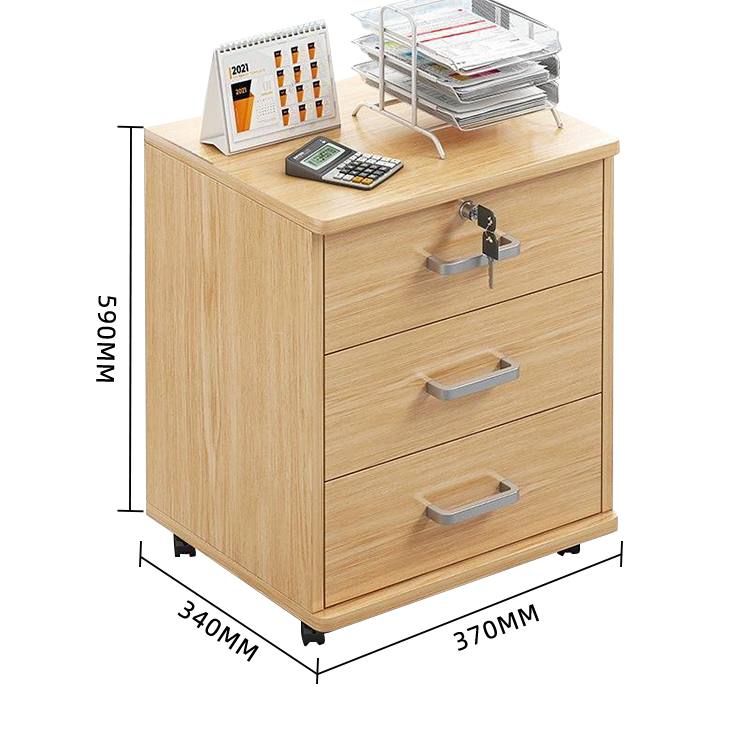 サイドワゴン キャビネット オフィスワゴン 引き出し 大容量収納 鍵付き キャスター ナチュラル カスタマイズ可能 BGCWG-N017