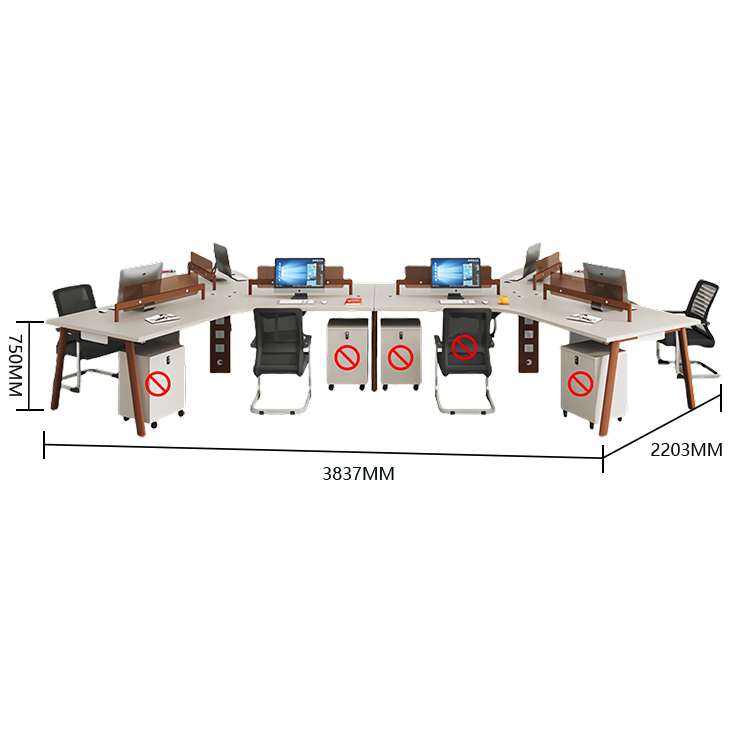 オフィスデスク パソコンデスク 変形デスク 作業机 サイドワゴン 配線穴 耐荷重 スタイリッシュ カーキ カスタマイズ可能 YGZ-N042