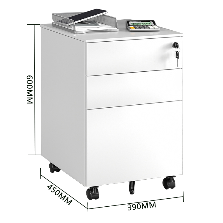 スチールワゴン サイドワゴン オフィスワゴン 引き出し 鍵付き コンパクト 大容量収納 ホワイト カスタマイズ可能 BGCWG-N025