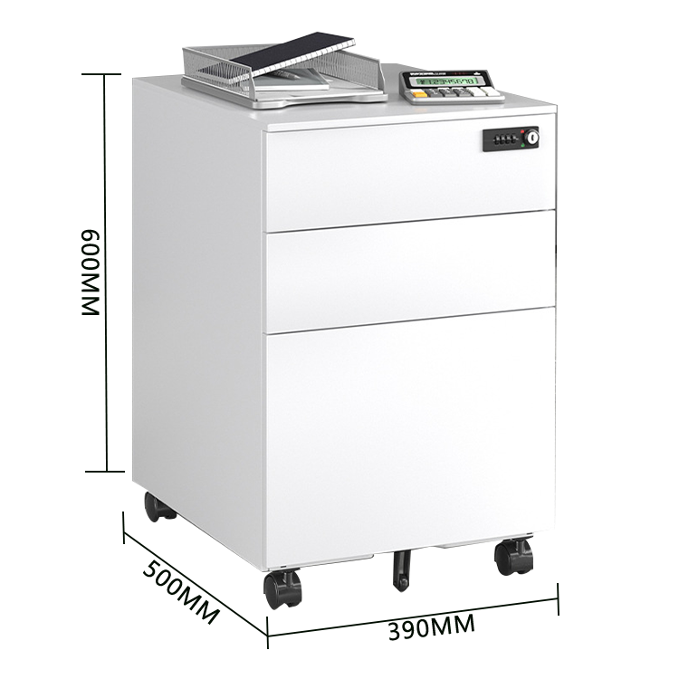 スチールワゴン サイドワゴン オフィスワゴン 引き出し 鍵付き コンパクト 大容量収納 ホワイト カスタマイズ可能 BGCWG-N025