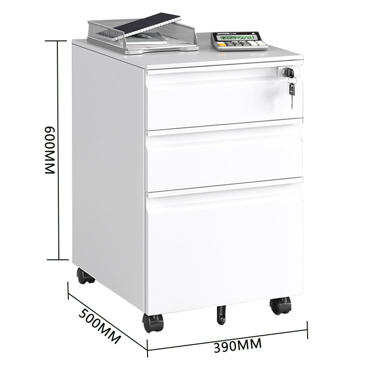 スチールワゴン サイドワゴン オフィスワゴン 引き出し 鍵付き コンパクト 大容量収納 ホワイト カスタマイズ可能 BGCWG-N025