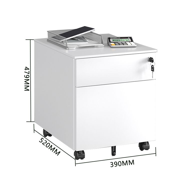 スチールワゴン サイドワゴン オフィスワゴン 引き出し 鍵付き コンパクト 大容量収納 ホワイト カスタマイズ可能 BGCWG-N025