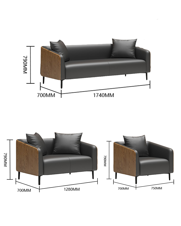 応接セット ローソファー 1人掛け 3人掛け 待合用 スチール脚 天然木 シンプル おしゃれ ブラウン カスタマイズ可能 JDSF-N021