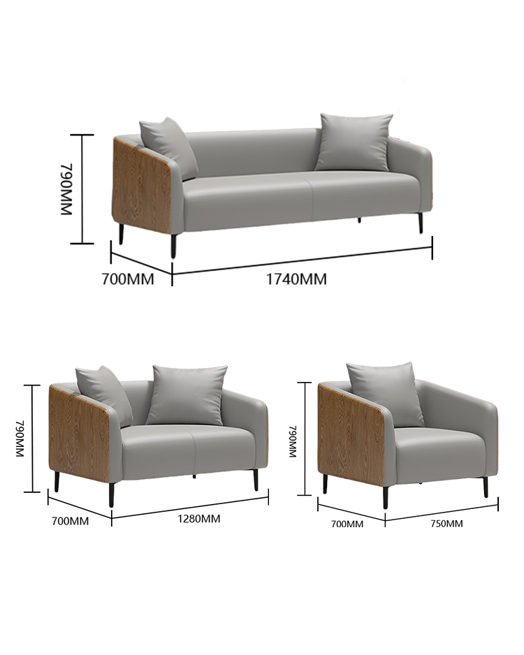 応接セット ローソファー 1人掛け 3人掛け 待合用 スチール脚 天然木 シンプル おしゃれ ブラウン カスタマイズ可能 JDSF-N021