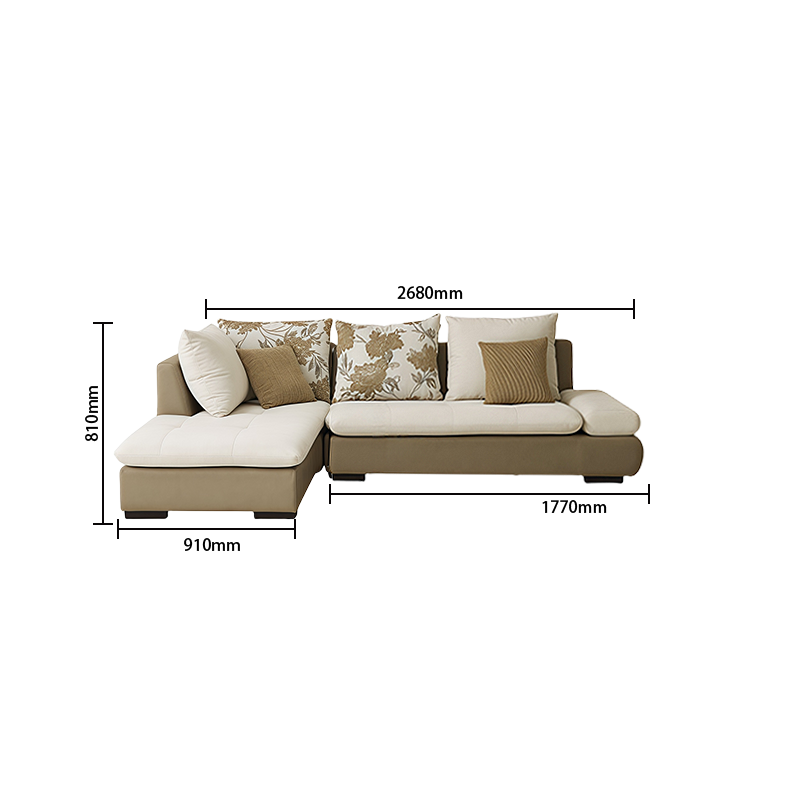 ソファ 片肘ソファ ロータイプ カウチソファセット リビングソファ フィット感 人間工学 ゆったり 簡素 アイボリー JYSF-N031