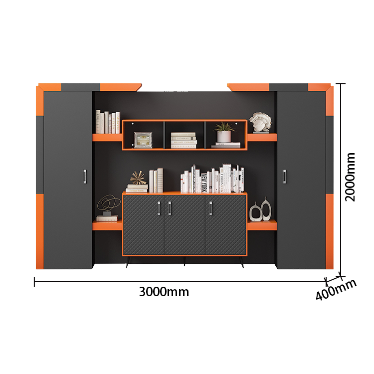 ワークデスク オフィスデスク 社長机 昇降可能デスク 電動昇降デスク 引き出し 大容量収納 オレンジ カスタマイズ可能 LBZ-N023