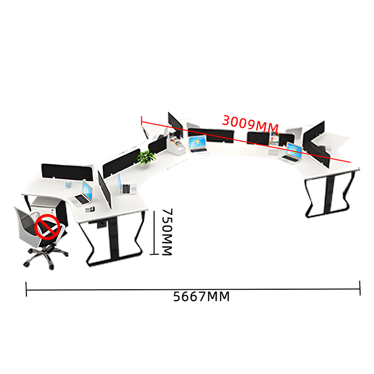 オフィスデスク ワークデスク 変形デスク 自由組み合わせ スチールフレーム 焼付塗装 シンプル ホワイト カスタマイズ可能 YGZ-N031