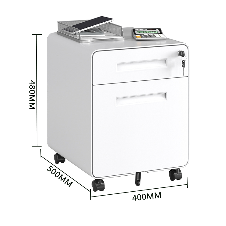 スチールワゴン サイドワゴン オフィスワゴン 引き出し 鍵付き コンパクト 大容量収納 ホワイト カスタマイズ可能 BGCWG-N025