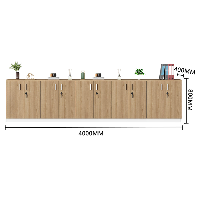 収納キャビネット オフィスキャビネット 鍵付き 引き出し 大容量収納 シンプル ウォールナット カスタマイズ可能 BGCWG-N043