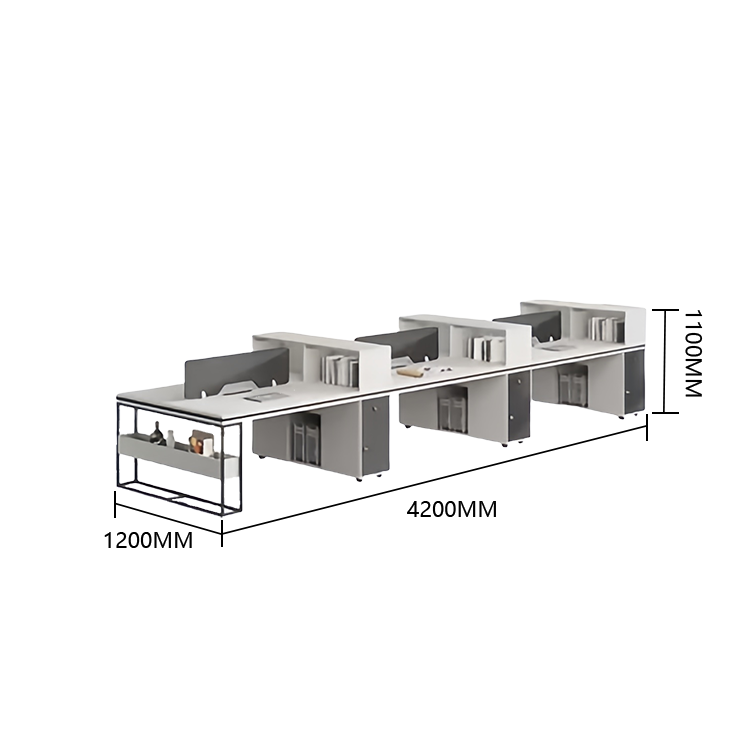 オフィスデスク 仕事机 収納棚 ダイヤル錠 仕切りパネル サイド収納 大容量 洗練 ダークグレー カスタマイズ可能 YGZ-N037