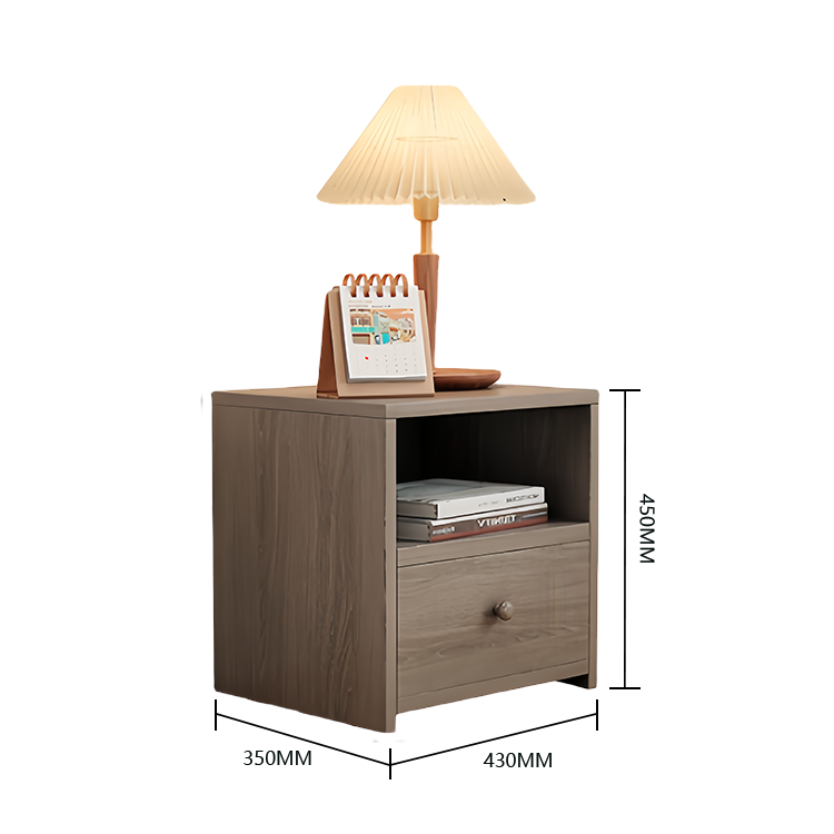 木製ベッド すのこベッド セミダブルベッド 収納トレイ付き ヘッドボード付き 天然木フレーム 簡素 おしゃれ グレーオーク BED-N001