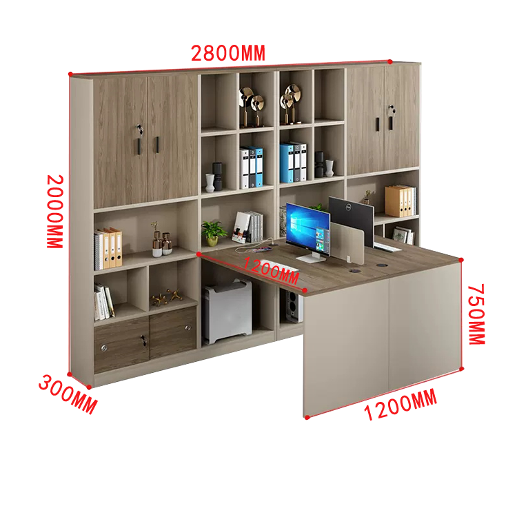 オフィスデスク 事務机 ワークデスク 役員デスク サイド収納棚 大容量収納 USBポート ウォールナット カスタマイズ可能 YGZ-N012