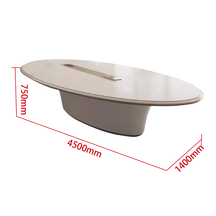 会議用テーブル 楕円テーブル ミーティングテーブル 会議室用 配線ボックス 焼付塗装 二重天板 厚手 カスタマイズ可能 HYZ-N019