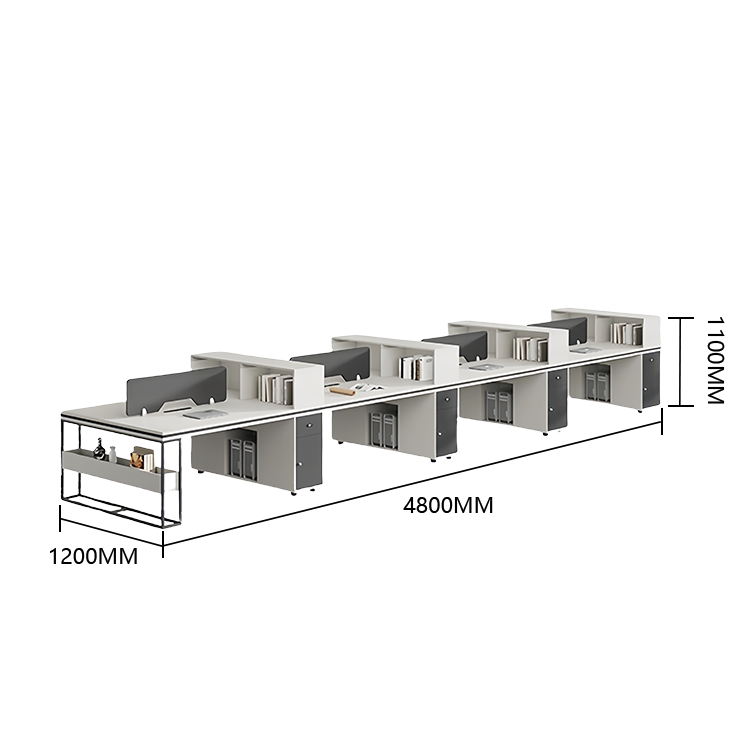 オフィスデスク 仕事机 収納棚 ダイヤル錠 仕切りパネル サイド収納 大容量 洗練 ダークグレー カスタマイズ可能 YGZ-N037