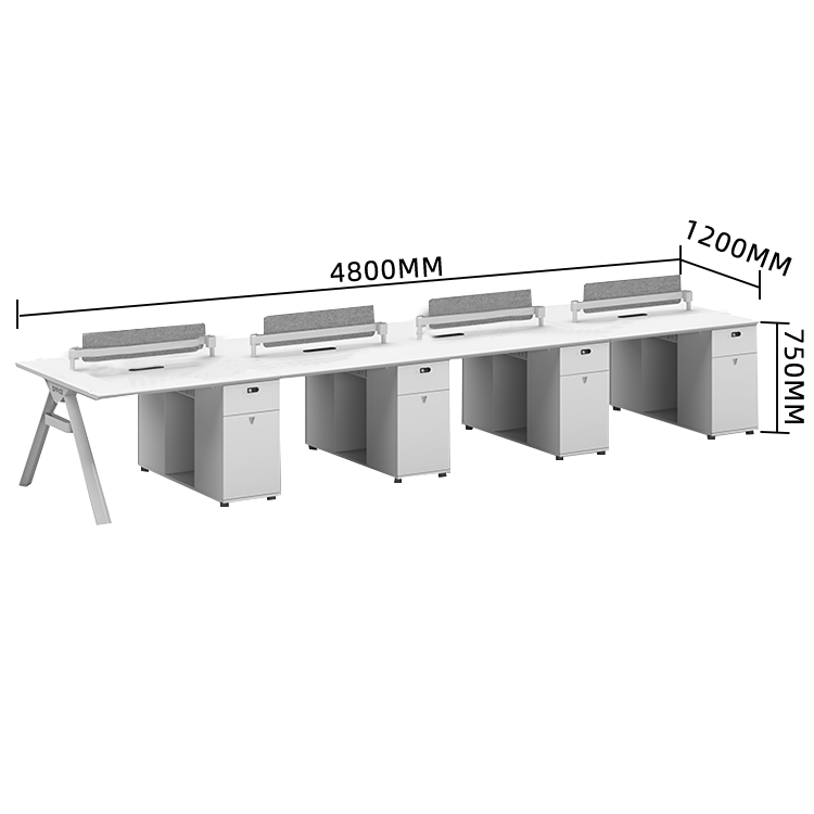 オフィスデスク 片袖デスク 役員デスク ダイヤル錠 大容量収納 サイドキャビネット 機能的 ホワイト カスタマイズ可能 YGZ-N017