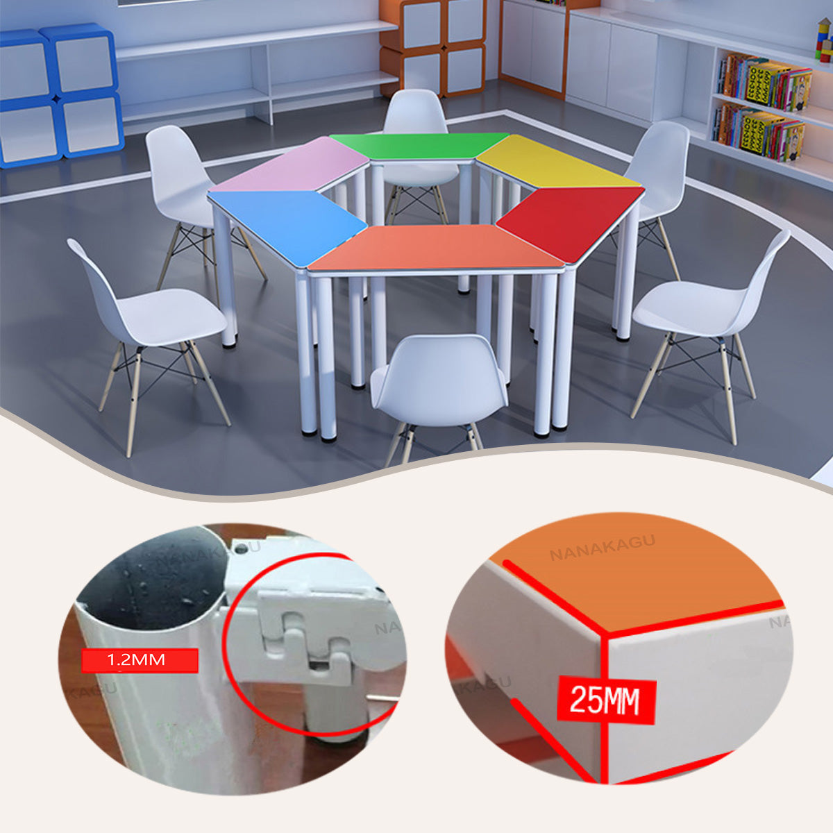 会議テーブル 研修用デスク 自由に組み合わせ 商談テーブル スチールフレーム シンプル おしゃれ カスタマイズ可能 HYZ-N048