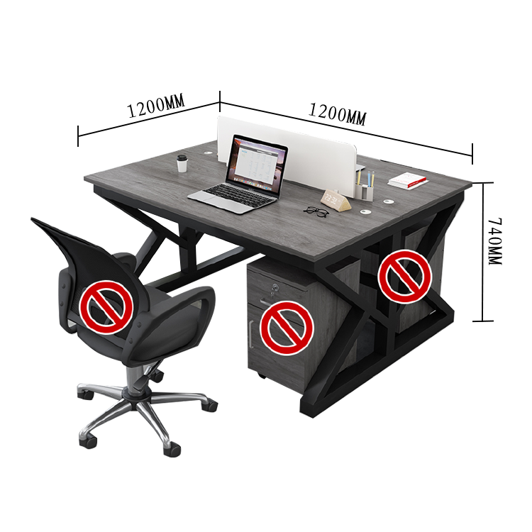 オフィスデスク ワークデスク 役員デスク 配線穴 サイドワゴン スチールフレーム シンプル グレーオーク カスタマイズ可能 YGZ-N007