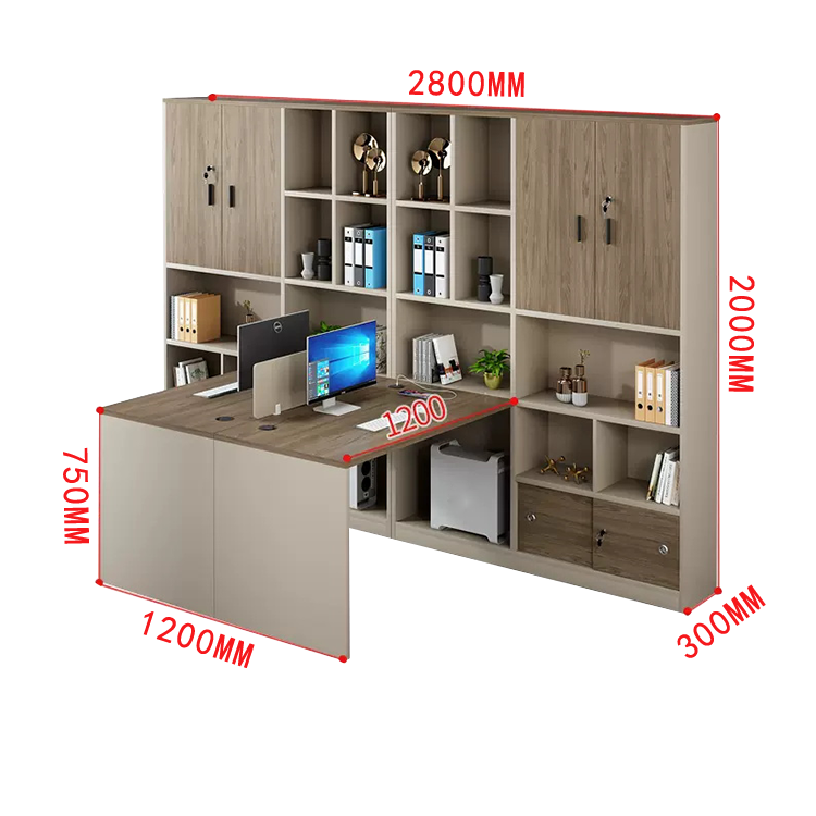 オフィスデスク 事務机 ワークデスク 役員デスク サイド収納棚 大容量収納 USBポート ウォールナット カスタマイズ可能 YGZ-N012