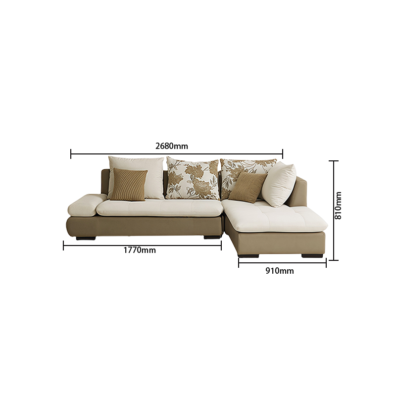 ソファ 片肘ソファ ロータイプ カウチソファセット リビングソファ フィット感 人間工学 ゆったり 簡素 アイボリー JYSF-N031