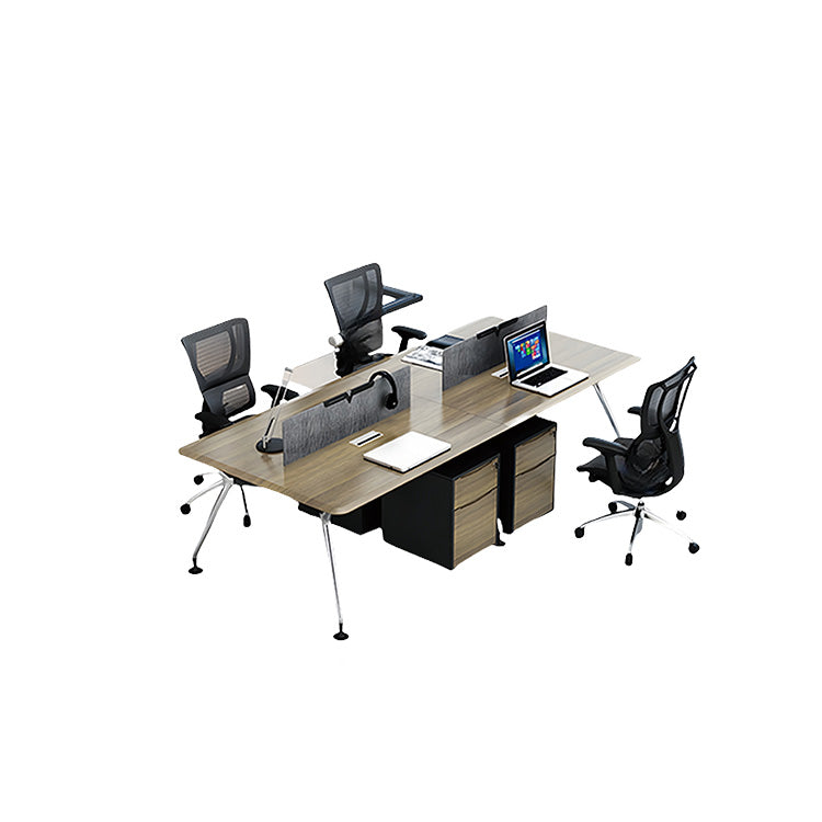 オフィスデスク 作業デスク 大型デスク パソコンデスク 仕事用 作業用 事務用 丈夫な脚 仕切りパネル 配線ボックス アジャスター付き 耐荷重 広い天板 洗練 スタイリッシュ ナチュラル カスタマイズ可能 YGZ-RY-N001