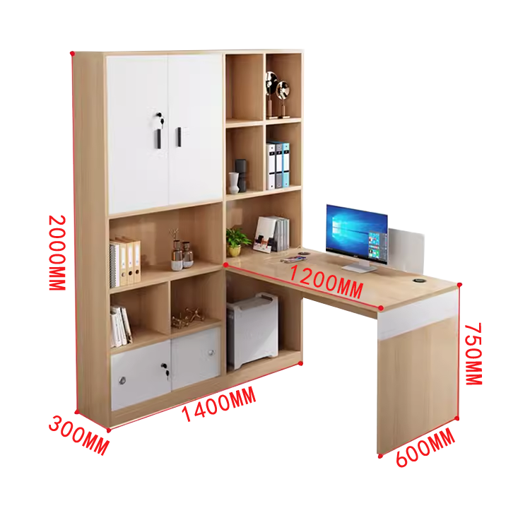 オフィスデスク 事務机 ワークデスク 役員デスク サイド収納棚 大容量収納 USBポート ウォールナット カスタマイズ可能 YGZ-N012