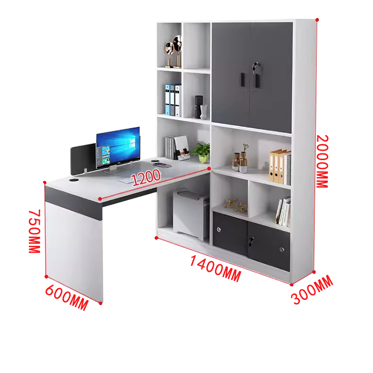 オフィスデスク 事務机 ワークデスク 役員デスク サイド収納棚 大容量収納 USBポート ウォールナット カスタマイズ可能 YGZ-N012